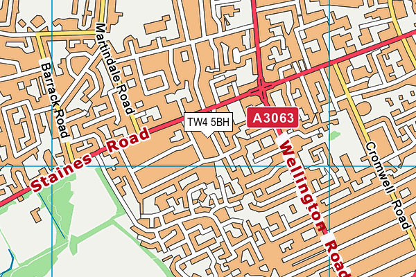 TW4 5BH map - OS VectorMap District (Ordnance Survey)