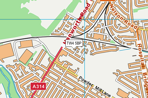 TW4 5BP map - OS VectorMap District (Ordnance Survey)