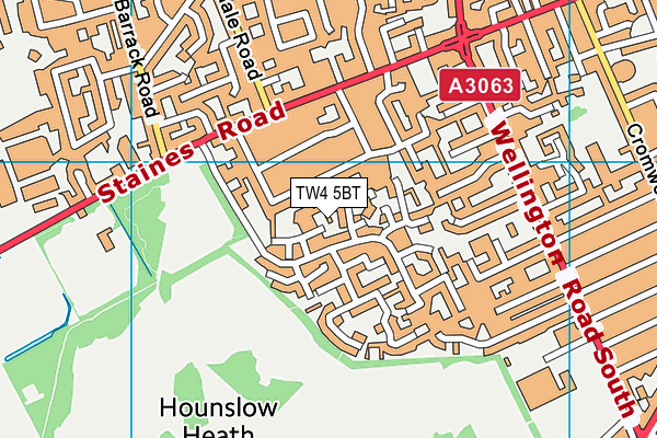 TW4 5BT map - OS VectorMap District (Ordnance Survey)