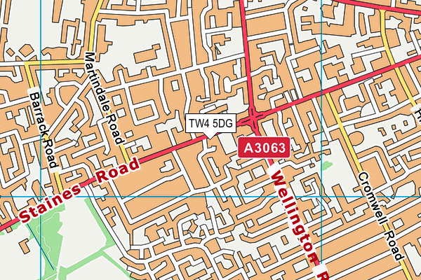 TW4 5DG map - OS VectorMap District (Ordnance Survey)