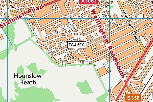 TW4 5EX map - OS VectorMap District (Ordnance Survey)