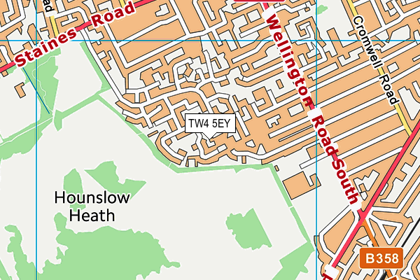 TW4 5EY map - OS VectorMap District (Ordnance Survey)