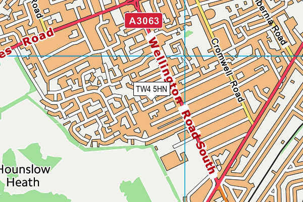 TW4 5HN map - OS VectorMap District (Ordnance Survey)