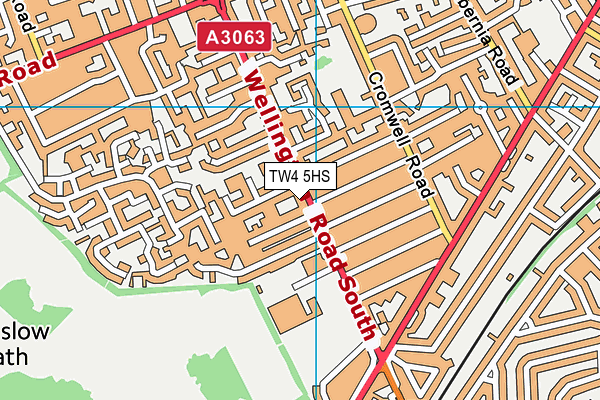 TW4 5HS map - OS VectorMap District (Ordnance Survey)