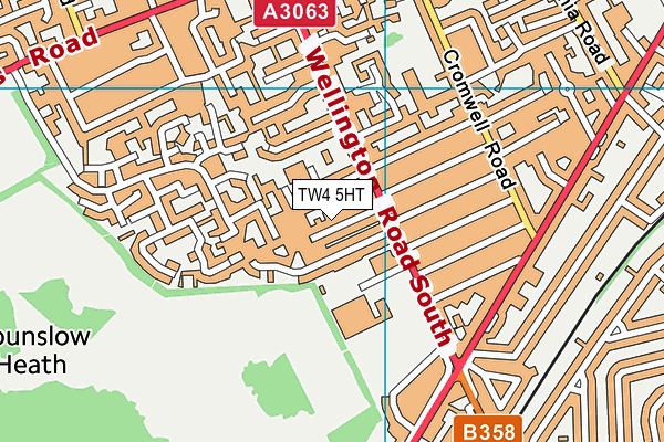 TW4 5HT map - OS VectorMap District (Ordnance Survey)