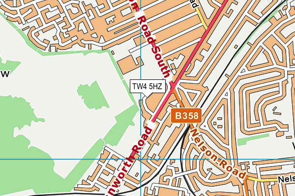 TW4 5HZ map - OS VectorMap District (Ordnance Survey)