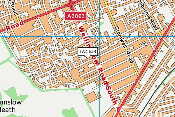 TW4 5JB map - OS VectorMap District (Ordnance Survey)