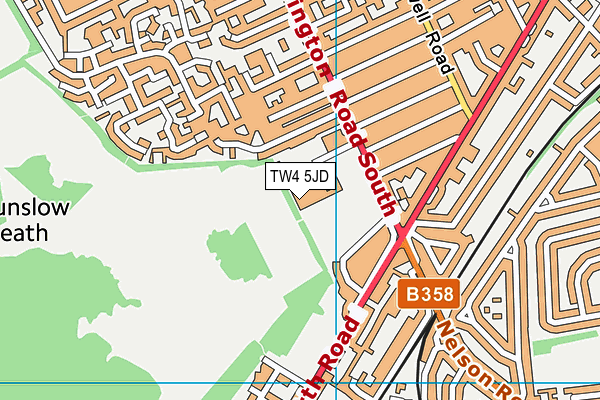 The Heathland School map (TW4 5JD) - OS VectorMap District (Ordnance Survey)