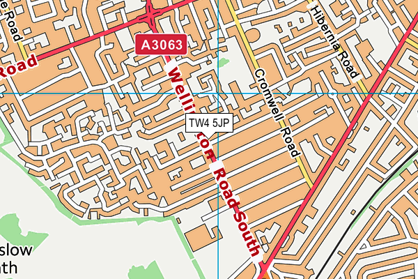 TW4 5JP map - OS VectorMap District (Ordnance Survey)