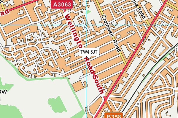 TW4 5JT map - OS VectorMap District (Ordnance Survey)