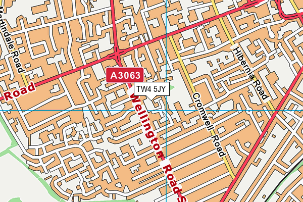 TW4 5JY map - OS VectorMap District (Ordnance Survey)