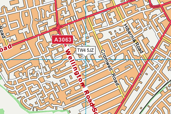 TW4 5JZ map - OS VectorMap District (Ordnance Survey)
