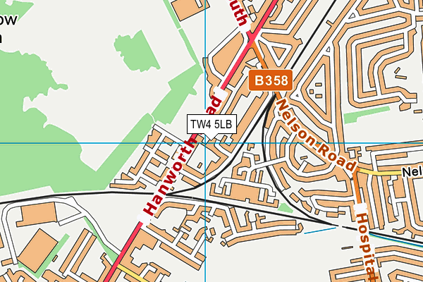 TW4 5LB map - OS VectorMap District (Ordnance Survey)