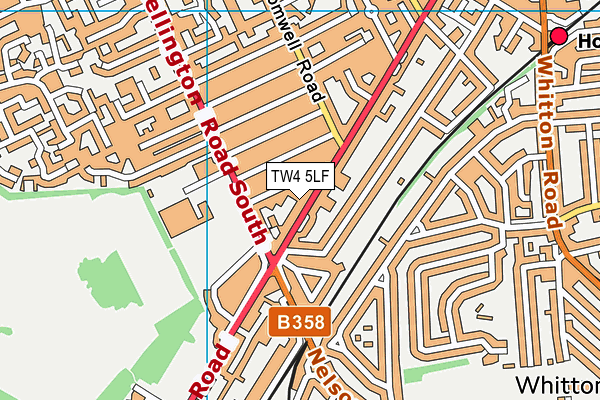 TW4 5LF map - OS VectorMap District (Ordnance Survey)