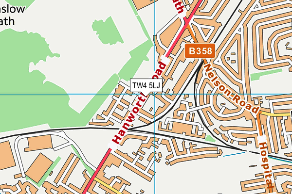 TW4 5LJ map - OS VectorMap District (Ordnance Survey)