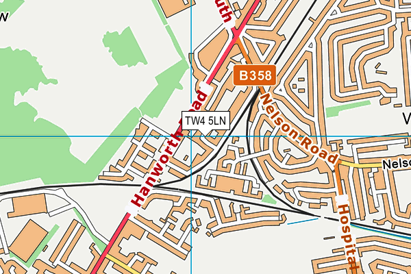 TW4 5LN map - OS VectorMap District (Ordnance Survey)