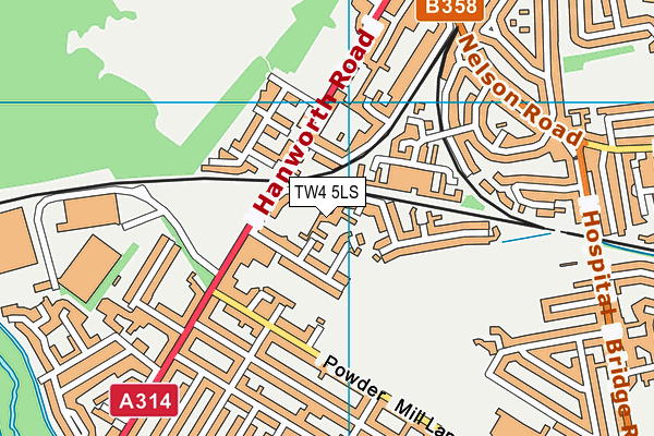TW4 5LS map - OS VectorMap District (Ordnance Survey)