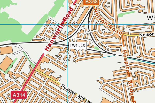 TW4 5LX map - OS VectorMap District (Ordnance Survey)