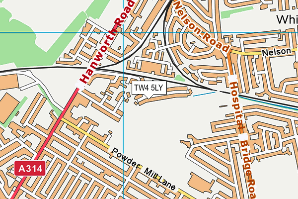 TW4 5LY map - OS VectorMap District (Ordnance Survey)