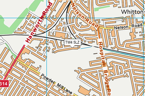 TW4 5LZ map - OS VectorMap District (Ordnance Survey)