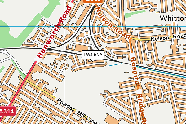 TW4 5NA map - OS VectorMap District (Ordnance Survey)