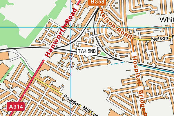 TW4 5NB map - OS VectorMap District (Ordnance Survey)