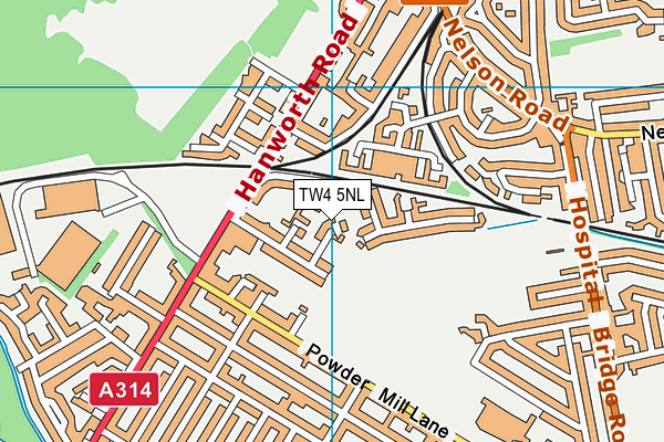 TW4 5NL map - OS VectorMap District (Ordnance Survey)