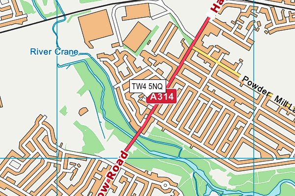 TW4 5NQ map - OS VectorMap District (Ordnance Survey)