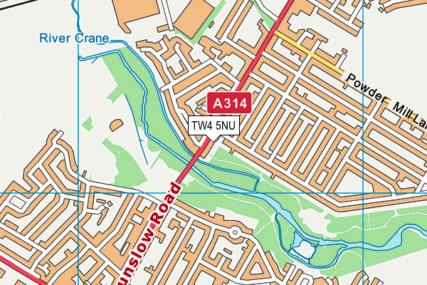 TW4 5NU map - OS VectorMap District (Ordnance Survey)