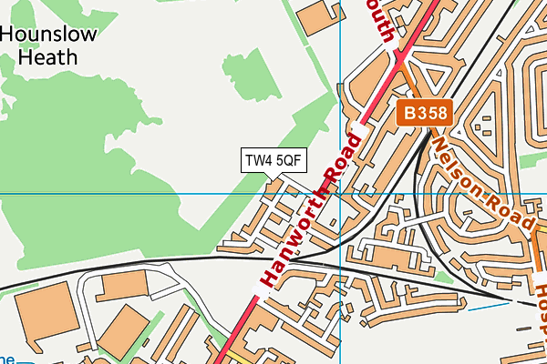 TW4 5QF map - OS VectorMap District (Ordnance Survey)