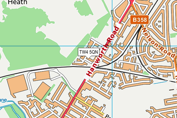 TW4 5QN map - OS VectorMap District (Ordnance Survey)