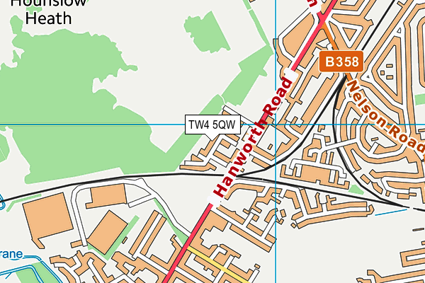 TW4 5QW map - OS VectorMap District (Ordnance Survey)