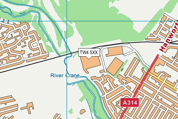 TW4 5XX map - OS VectorMap District (Ordnance Survey)