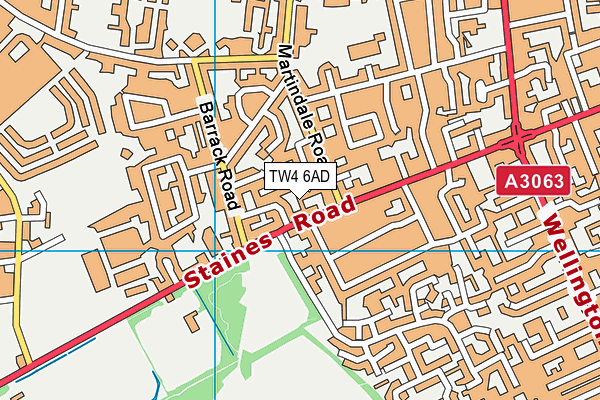 TW4 6AD map - OS VectorMap District (Ordnance Survey)