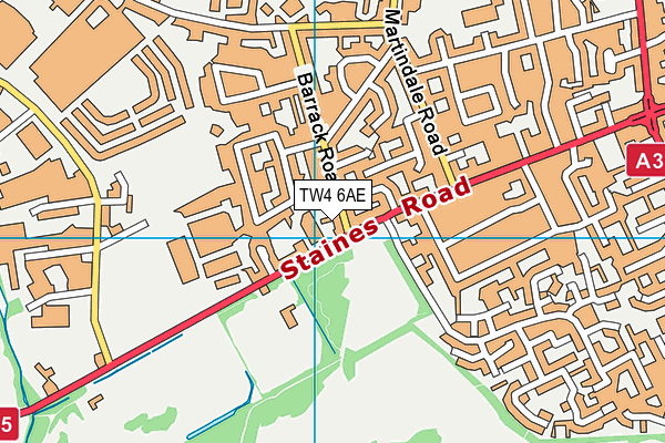 TW4 6AE map - OS VectorMap District (Ordnance Survey)