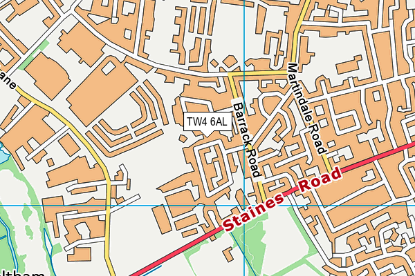 TW4 6AL map - OS VectorMap District (Ordnance Survey)