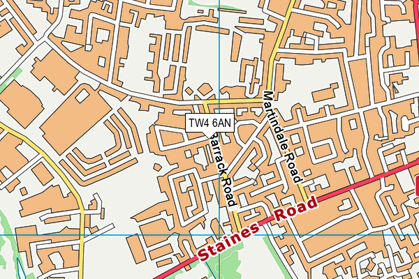 TW4 6AN map - OS VectorMap District (Ordnance Survey)