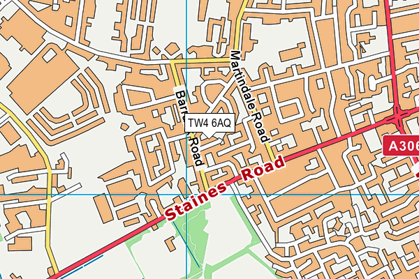 TW4 6AQ map - OS VectorMap District (Ordnance Survey)