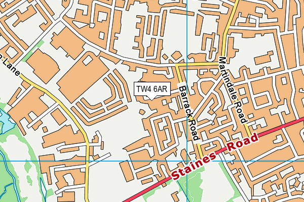 TW4 6AR map - OS VectorMap District (Ordnance Survey)