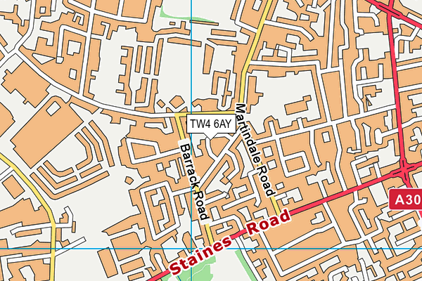 TW4 6AY map - OS VectorMap District (Ordnance Survey)