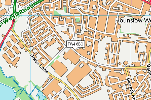 TW4 6BQ map - OS VectorMap District (Ordnance Survey)