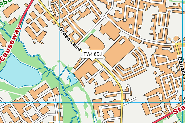 TW4 6DJ map - OS VectorMap District (Ordnance Survey)