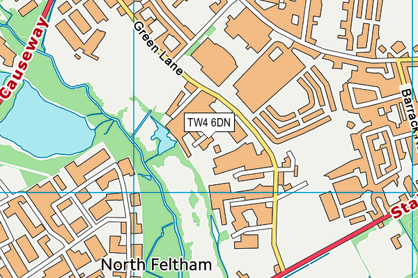 TW4 6DN map - OS VectorMap District (Ordnance Survey)