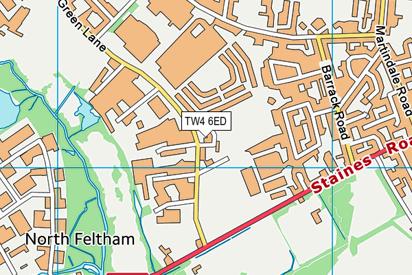 TW4 6ED map - OS VectorMap District (Ordnance Survey)