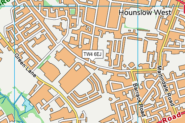 TW4 6EJ map - OS VectorMap District (Ordnance Survey)