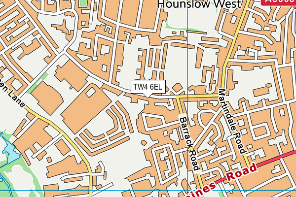 TW4 6EL map - OS VectorMap District (Ordnance Survey)