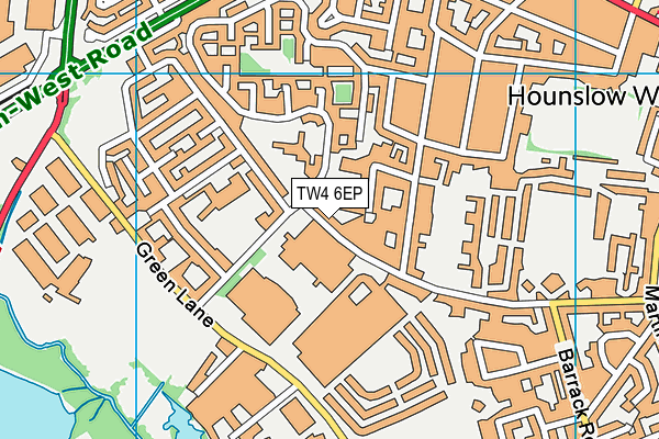TW4 6EP map - OS VectorMap District (Ordnance Survey)