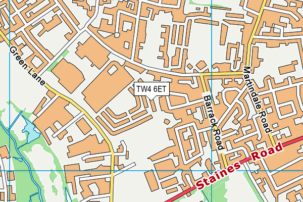 TW4 6ET map - OS VectorMap District (Ordnance Survey)