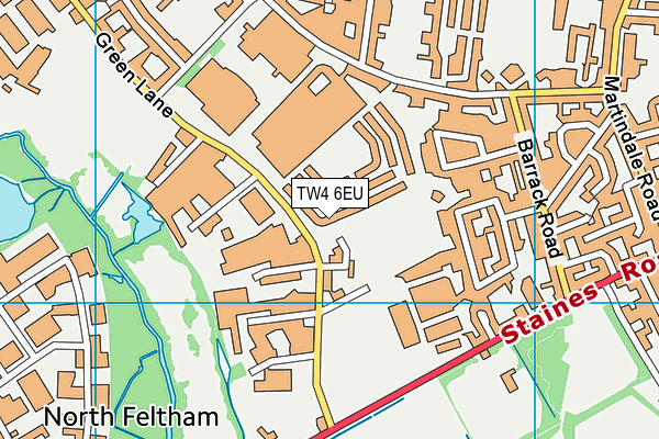TW4 6EU map - OS VectorMap District (Ordnance Survey)