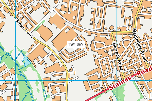 TW4 6EY map - OS VectorMap District (Ordnance Survey)